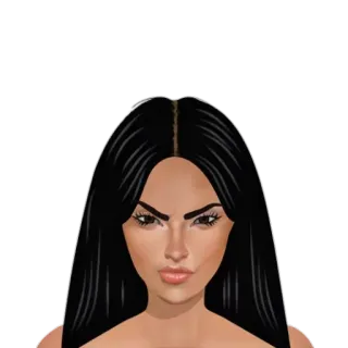 😁 5110cdb0 kobieta, portret, uroda, dziewczyna, włosy, moda, makijaż, brunetka telegram sticker