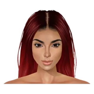 😁 f58c8431 kobieta, portret, twarz, rude włosy, piękno telegram sticker