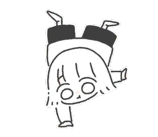 😉 10cebb1d 귀여운, 만화, 스티커, 물구나무서기, 캐릭터, 일러스트 telegram sticker