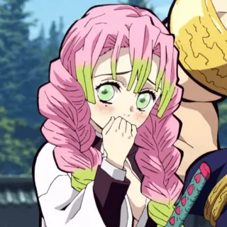 🔪 3d354c72 Mitsuri Kanroji Demon Slayer อนิเมะ, ดาบพิฆาตอสูร, มิตสึริ คันโรจิ, น่ารัก, คาวาอี้, มังงะ telegram sticker