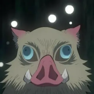 🔪 53629715 Inosuke Hashibira Demon Slayer อนิเมะ, ดาบพิฆาตอสูร, อิโนะสุเกะ, หมูป่า, ตัวละคร telegram sticker