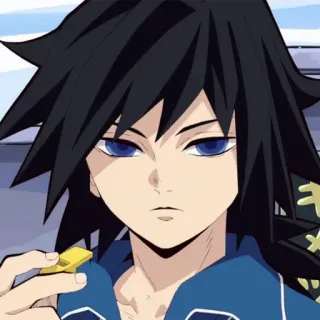 🔪 719cba7e Giyu Tomioka Demon Slayer อนิเมะ, ดาบพิฆาตอสูร, กิยู โทมิโอกะ, ตัวละคร, มังงะ telegram sticker