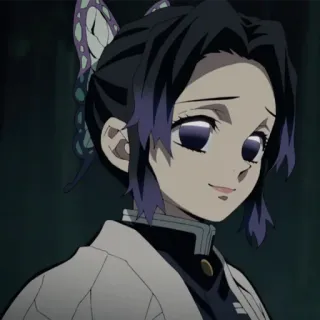 🔪 cdae15f6 Shinobu Kocho Demon Slayer อนิเมะ, ดาบพิฆาตอสูร, ชิโนบุ โคโจ, มังงะ, ผีเสื้อ, ตัวละคร telegram sticker