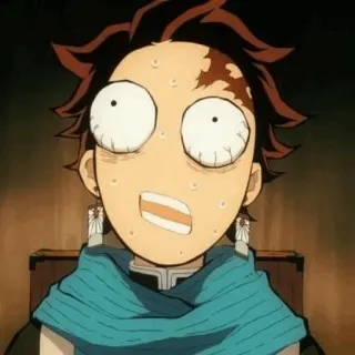 🔪 e477c900 Tanjiro Kamado Demon Slayer อนิเมะ, ดาบพิฆาตอสูร, ทันจิโร่, ตลก, มีม telegram sticker