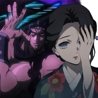 🏳️‍🌈 15956b5d Kibutsuji Muzan Demon Slayer Anime, Karakter, Kimono, Iblis, Penjahat telegram sticker