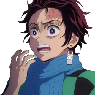 😨 80c4d1a6 Tanjiro Kamado Demon Slayer Anime, Demon Slayer, Tanjiro, Karakter, Manga telegram sticker