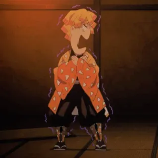 🥔 23b08305 Zenitsu Agatsuma Demon Slayer Anime, Demon Slayer, Zenitsu, Personnage, Manga telegram sticker