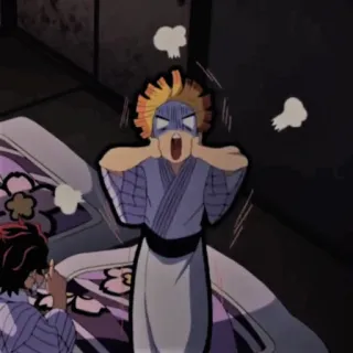 🥔 9d145184 Zenitsu Agatsuma Demon Slayer Anime, Demon Slayer, Zenitsu, Effrayé, Personnage, Éclair, Drôle telegram sticker