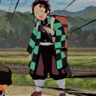 🥔 c2c38fa9 Tanjiro Kamado Demon Slayer Anime, Demon Slayer, Tanjiro, Manga, Épée, Personnage telegram sticker