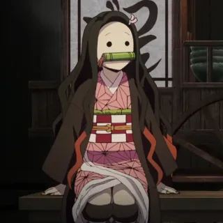 🏮 7873a977 Nezuko Kamado Demon Slayer อนิเมะ, เนซึโกะ, ปีศาจ, คามาโดะ, น่ารัก telegram sticker