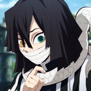 🏮 e4fbf313 Obanai Iguro Demon Slayer อนิเมะ, มังงะ, งู, ดาบพิฆาตอสูร, โอบาไน อิกุโระ telegram sticker