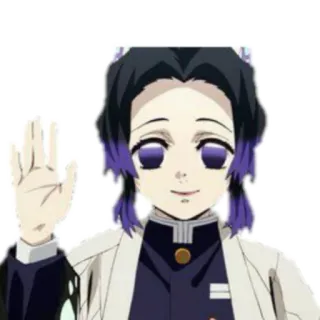 👋 123d411b Shinobu Kocho Demon Slayer anime, manga, demon slayer, shinobu kocho, character, butterfly whatsapp sticker