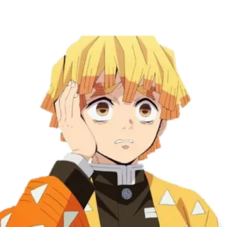 😥 37edeb40 Zenitsu Agatsuma Demon Slayer anime, demon slayer, zenitsu, shocked, scared whatsapp sticker