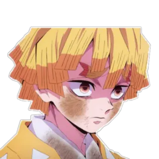 😡 52124ecc Zenitsu Agatsuma Demon Slayer anime, demon slayer, zenitsu, manga, character, fighting whatsapp sticker