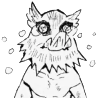 😭 18dc7ccf Inosuke Hashibira Demon Slayer 动漫, 鬼灭之刃, 伊之助, 嘴平伊之助, 猪头面具 telegram sticker