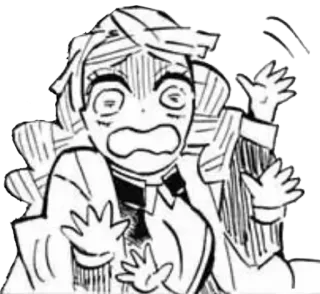 🙌 576a7295 Mitsuri Kanroji Demon Slayer 动漫, 漫画, 鬼灭之刃, 甘露寺蜜璃, 害怕, 担心 telegram sticker