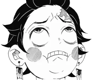 😩 89d6c778 Tanjiro Kamado Demon Slayer 动漫, 鬼灭之刃, 漫画, 滑稽表情, 卡通, 炭治郎 telegram sticker