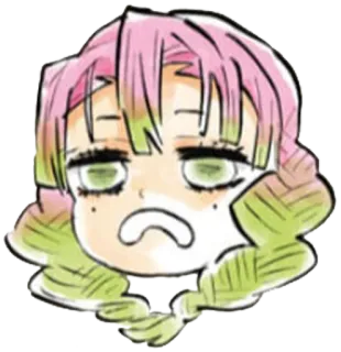 😩 c01d2935 Mitsuri Kanroji Demon Slayer 动漫, 漫画, 鬼灭之刃, 甘露寺蜜璃, 柱, 恋柱, 卡哇伊, 贴纸 telegram sticker