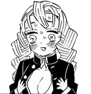 😥 d63c722b Mitsuri Kanroji Demon Slayer 动漫, 漫画, 鬼灭之刃, 甘露寺蜜璃, 柱, 恋柱 telegram sticker