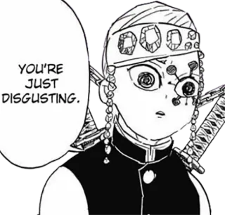 🤢 d7a8761f YOU'RE JUST DISGUSTING. 动漫, 漫画, 恶心, 语录, 角色 telegram sticker