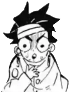 🙀 f08dd49d Tanjiro Kamado Demon Slayer 动漫, 鬼灭之刃, 漫画, 炭治郎, 灶门, 表情 telegram sticker