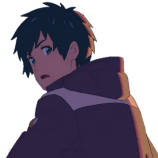 😨 07903449 Taki Tachibana Your Name อนิเมะ, วัยรุ่น, เด็กผู้ชาย, หนุ่ม, ตัวละคร telegram sticker