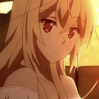 ✨ 0e5d0808 Anime, Femme, Cheveux Blonds, Yeux Rouges, Dessin Animé, Fille whatsapp sticker