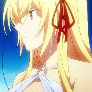 ☁️ 50c9a290 Anime, Fille, Cheveux blonds, Personnage, Animé, Fiction whatsapp sticker