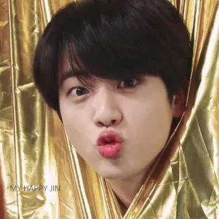 🐹 52179018 Jin MY HAPPY JIN Jin, K-POP, BTS, アイドル, アーティスト, ミュージシャン telegram sticker