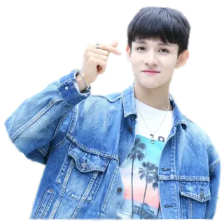 ❤️ 19c89e17 남성, 사람, 데님, 제스처, 손가락 하트, 한국 telegram sticker