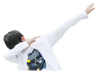 🤙 b2e4b7df 댑, 춤, 제스처, 사람, 흰 셔츠 telegram sticker