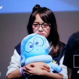 😒 aed9ff65 Sadness Inside Out tristeza, divertida mente, disney, pixar, pelúcia, brinquedo, desenho animado telegram sticker