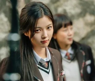 🙄 59b006c3 ragazza, uniforme scolastica, coreano, asiatico whatsapp sticker