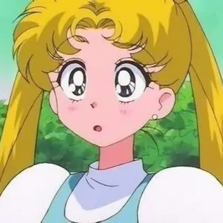 😧 21b1975b Sailor Moon anime, girl, cartoon, character, sailor moon, cute telegram sticker