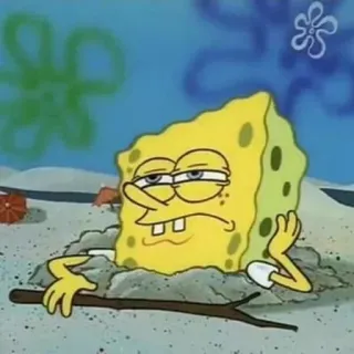 😒 591a6b74 Spongebob Spongebob Squarepants, cartoon, nickelodeon, meme telegram sticker