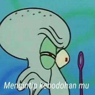 🤔 5c2ebe71 Squidward SpongeBob SquarePants Mengintip kebodohan mu squidward, spongebob, cartoon, funny, indonesia, meme telegram sticker