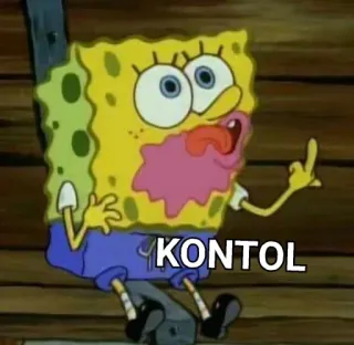 ☺ 68085611 SpongeBob KONTOL SpongeBob, cartoon, offensive, middle finger, vulgar, sticker telegram sticker