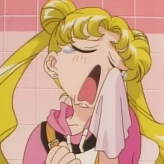 😩 7811ef59 Sailor Moon anime, cartoon, character, sailor moon, emotional, cute telegram sticker