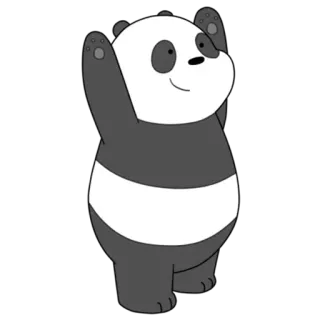 🙌 a60d76da Panda We Bare Bears panda, we bare bears, cartoon, bear, cute, animation telegram sticker