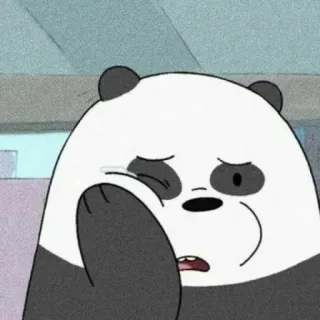 😫 ad4a7af4 Panda We Bare Bears cartoon, panda, crying, sad, we bare bears, bear telegram sticker
