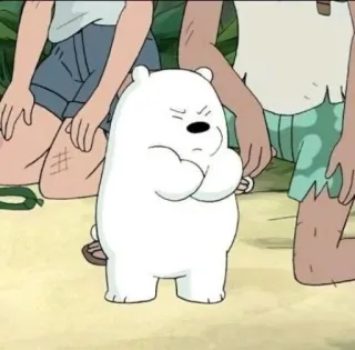 😡 f81c9ce3 Ice Bear We Bare Bears Ice Bear, cartoon, angry, bear, We Bare Bears telegram sticker