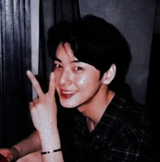 🦧 a810b135 homme, portrait, personne, signe de paix, coréen whatsapp sticker