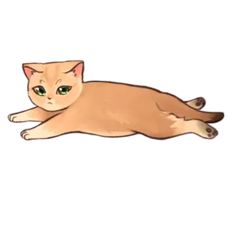 🛌 f28a645f kucing, hewan, lucu, berbaring, peliharaan telegram sticker