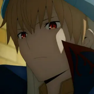 ✨ 0572032e Gilgamesh Fate Anime, Golden, König, Ernst, Bogenschütze whatsapp sticker