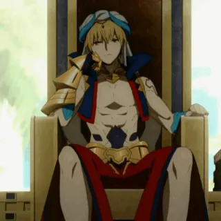 ✨ 7eabe9fb Gilgamesh Fate/stay night anime, könig, thron, gilgamesch, fate whatsapp sticker