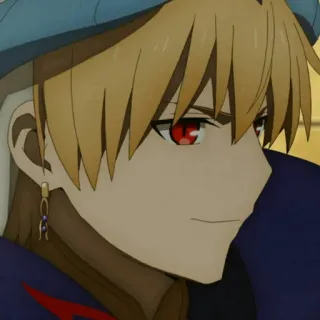 ✨ ca31713d Gilgamesh Fate/Grand Order Anime, Charakter, Mann, Blond, Fate whatsapp sticker