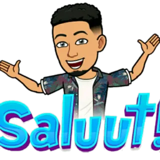 👋 101f35d8 Salut! Bitmoji, ทักทาย, ภาษาฝรั่งเศส, สวัสดี, การ์ตูน telegram sticker