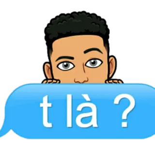 🤨 3a8589d3 t là ? อวตาร, คำถาม, แชท, Bitmoji telegram sticker