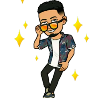 😎 e1976b27 Bitmoji, การ์ตูน, ตัวละคร, คน, แว่นกันแดด, อวาตาร์ telegram sticker