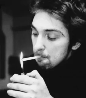 🚬 5c7c0661 smoking, cigarette, man, lighting, black and white whatsapp sticker